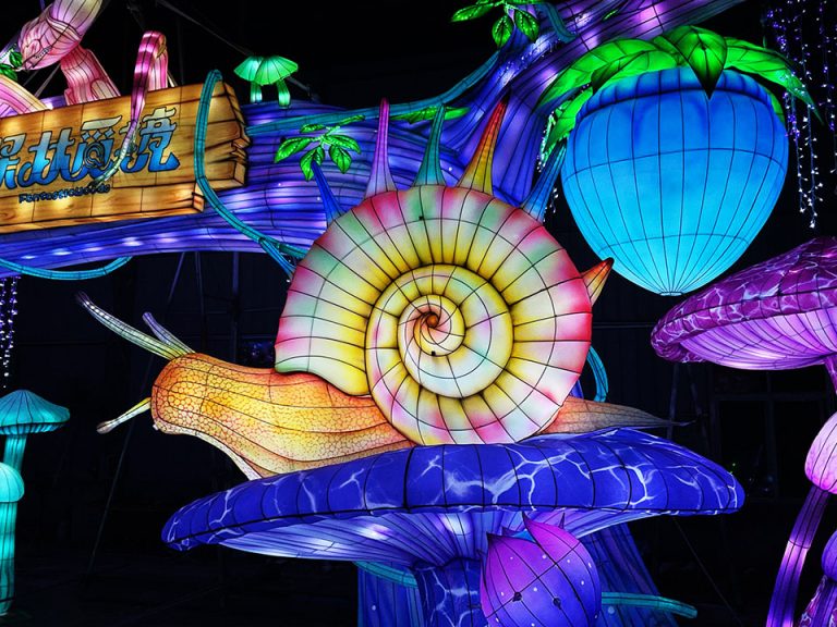 Festival Lantern Series: Colorful Snails and Mushrooms.