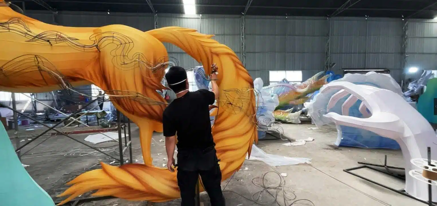 MONSTER LIGHT, CHINESE LANTERN, CHINESE LANTERN PAINTING, INSTALL LANTERNS