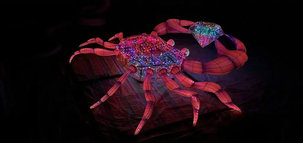 Modern, new lantern with unique shape and dreamy color.