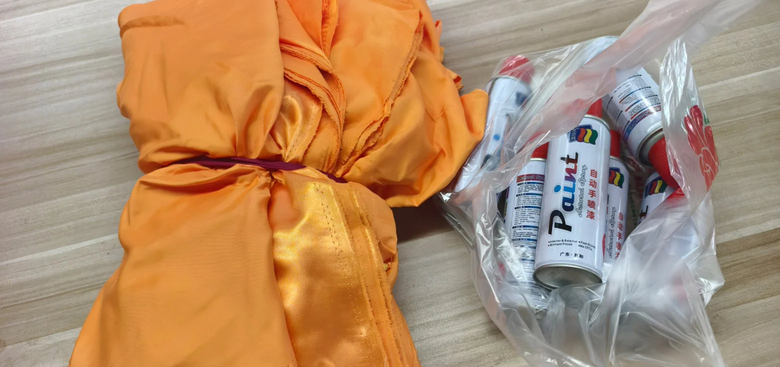 Lantern Maintenance Services 5 Matching satin silk and spray paint for seamless outdoor lantern repair.