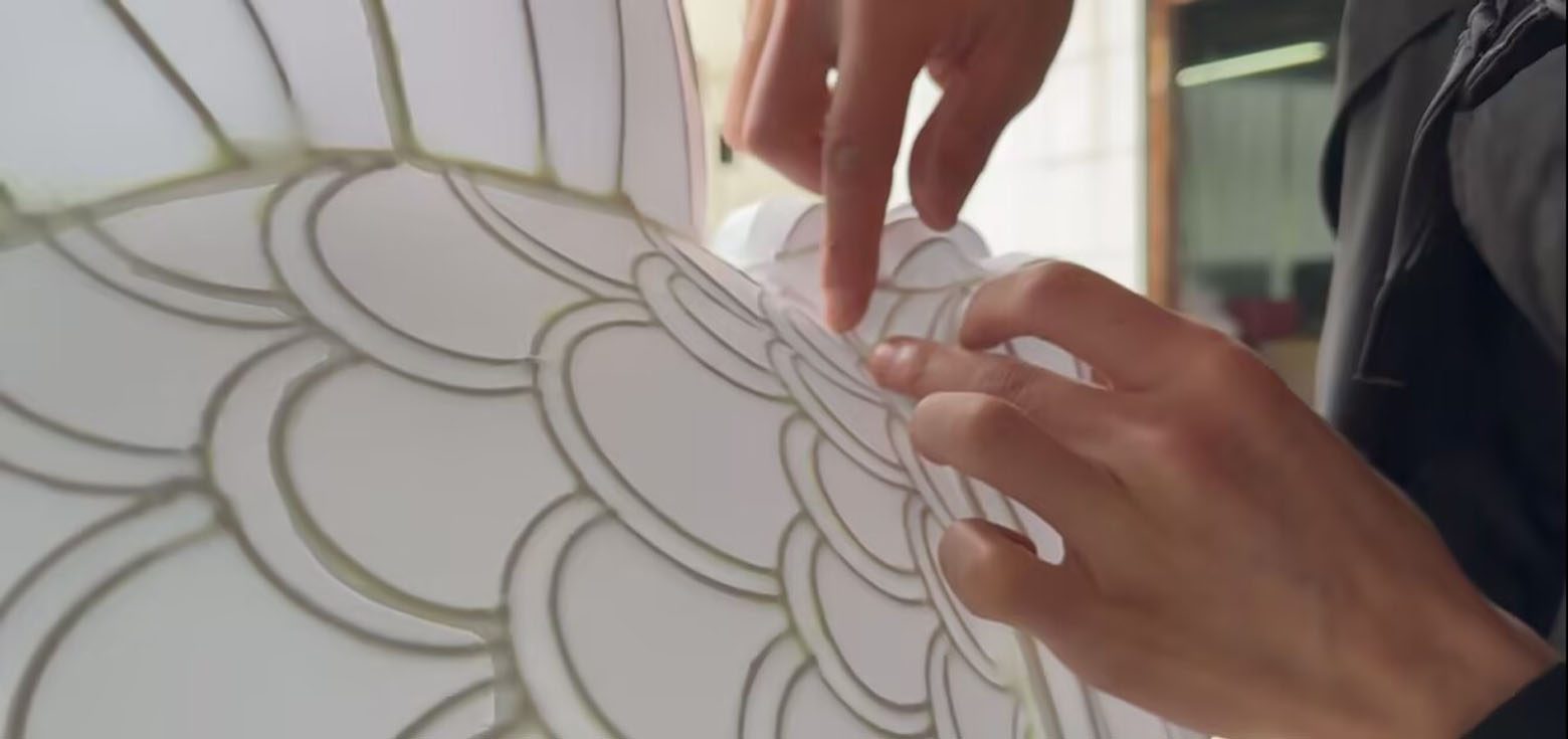 The Chinese Lantern Making Process: The Lantern Pasting