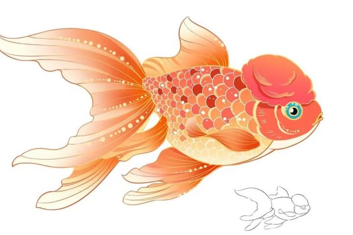 Goldfish lantern design blueprint for Chinese lantern making process