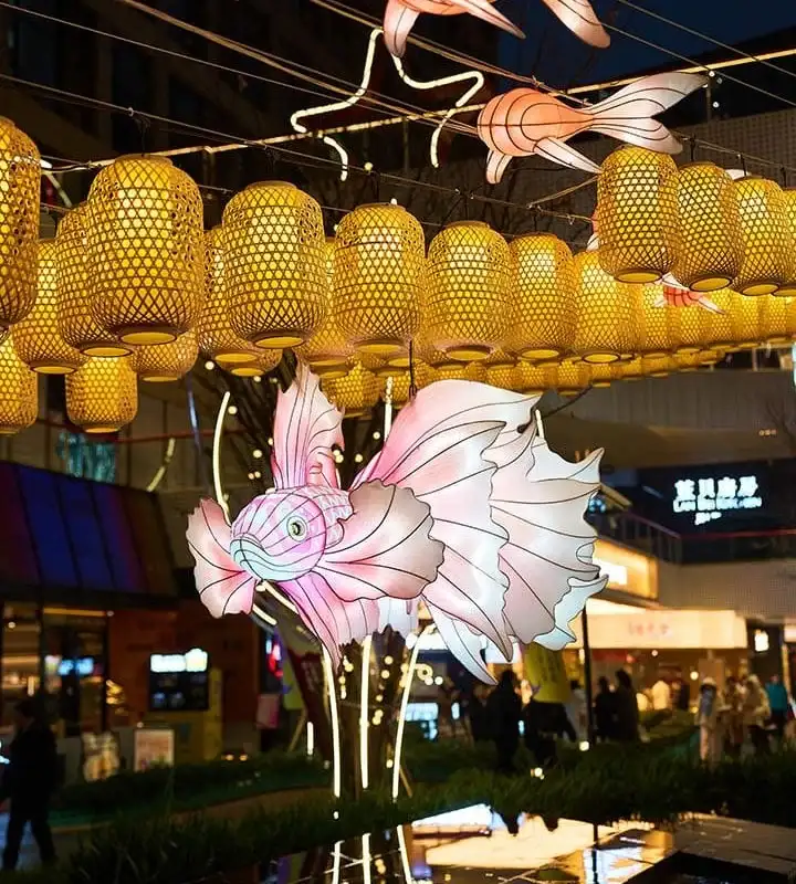 Custom Fish Lantern Art Installations - PaintingLantern