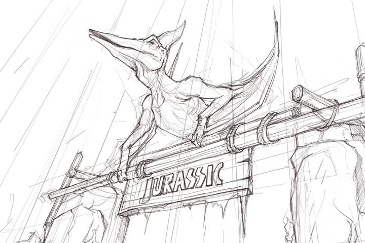 Hand-drawn design blueprint for a modern Chinese lantern.