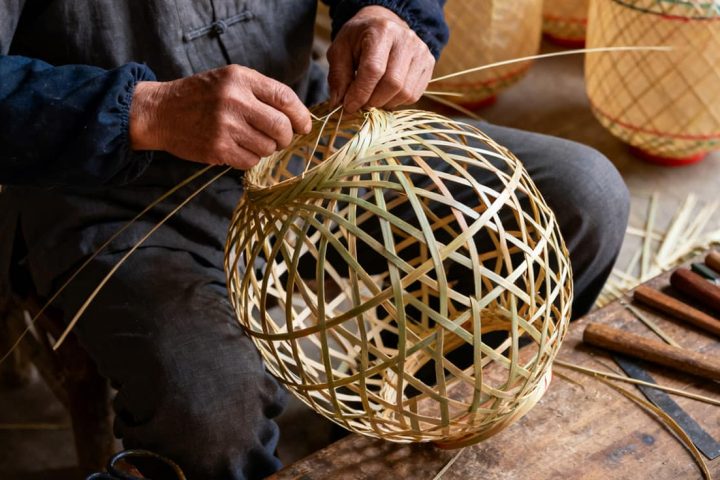 The Woven Framework in Traditional Chinese Lantern Craftsmanship.